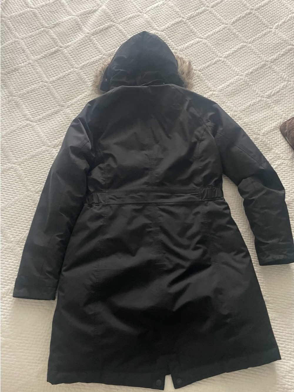 The North Face Black Long Insulated Parka with Faux Fur Trim - Picture 2 of 4
